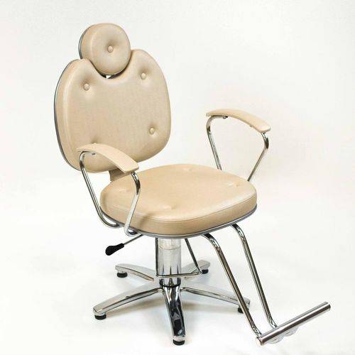 Assistência Técnica, SAC e Garantia do produto Poltrona Cadeira Pandora Reclinavel Hidraulica Cabeleireiro - Cor: Bege Acetinado