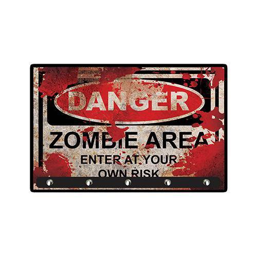 Assistência Técnica, SAC e Garantia do produto Porta Chaves - Placa Decorativa Zombie Zone