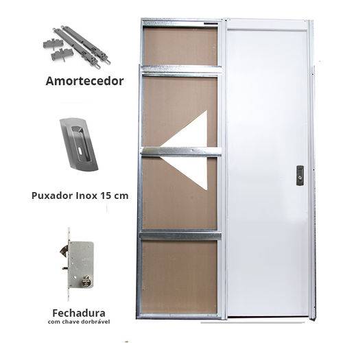 Assistência Técnica, SAC e Garantia do produto Porta de Correr Embutida na Parede Modelo Pronto Uniqueside 60cm