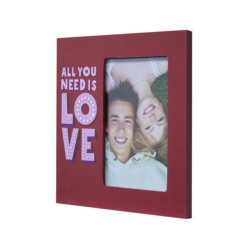 Assistência Técnica, SAC e Garantia do produto Porta-Retrato All You Need Is Love Vermelho 20x20cm