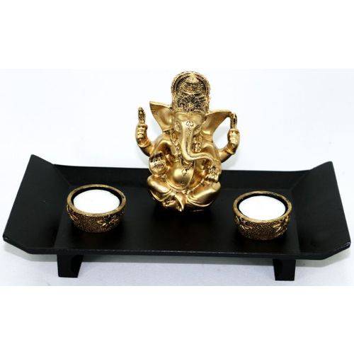 Assistência Técnica, SAC e Garantia do produto Porta Velas para 2 Velas Altar Aparador com Ganesha 16 Cm