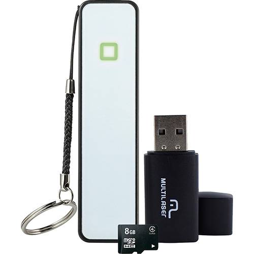 Assistência Técnica, SAC e Garantia do produto Power Bank + Pen Drive + Cartão de Memória 8GB - Multilaser