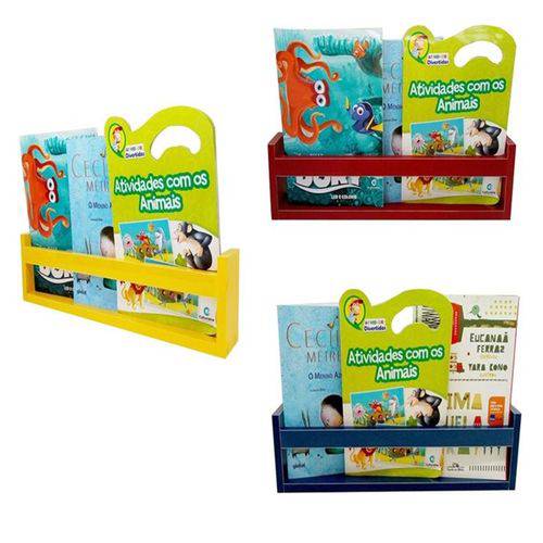 Assistência Técnica, SAC e Garantia do produto Prateleiras para Livros Coloridas Nicho Infantil Kit com 03 Unidades