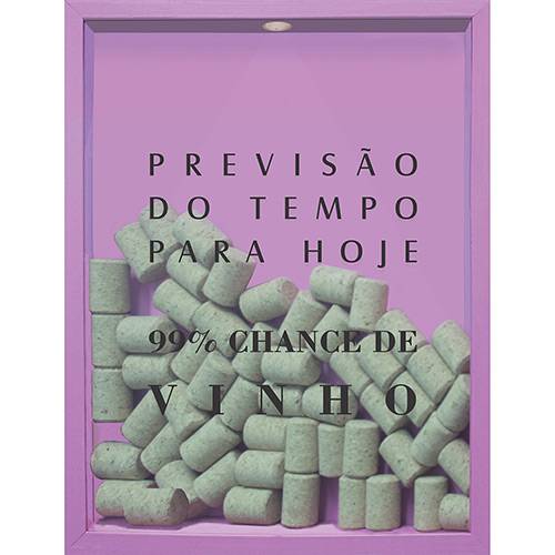 Assistência Técnica, SAC e Garantia do produto Print Porta Rolhas de Vinho Kapos Previsão do Tempo 32x42x4cm Lilás