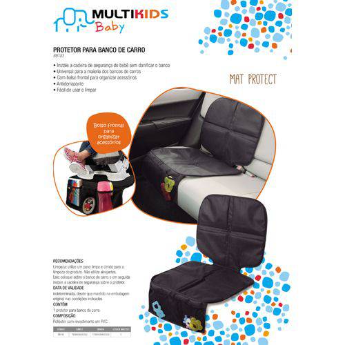 Assistência Técnica, SAC e Garantia do produto Protetor de Banco Carro para Cadeirinha Bebe com Bolso Multikids BB183