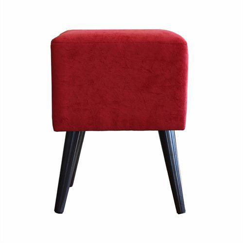 Assistência Técnica, SAC e Garantia do produto Puff Banqueta Quadrado Pés Palito 36x36x50cm em Tecido Suede Amassado Vermelho