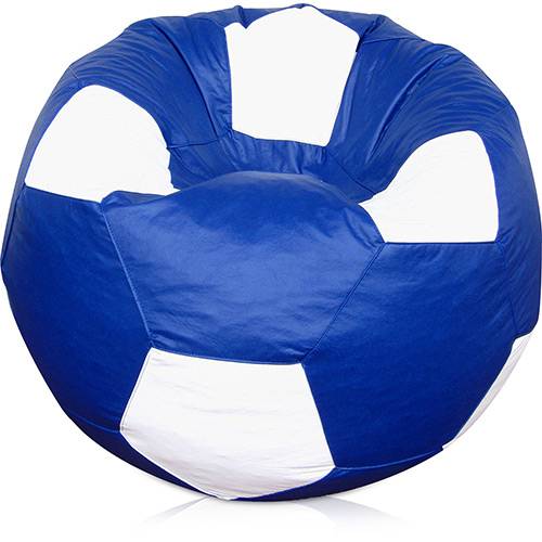 Assistência Técnica, SAC e Garantia do produto Puff Bola Super Courino Azul Royal/Branco - Phoenix Puff