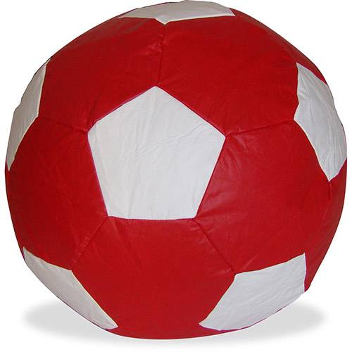 Assistência Técnica, SAC e Garantia do produto Puff Infantil Big Ball Futebol Courino Vermelho/Branco - Stay Puff