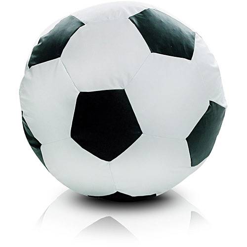 Assistência Técnica, SAC e Garantia do produto Puff Infantil Bola de Futebol em Courino - Branco e Preto - Stay Puff