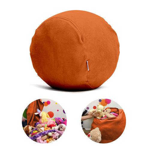 Assistência Técnica, SAC e Garantia do produto Puff Organizador Infantil para Bichos de Pelúcia Laranja