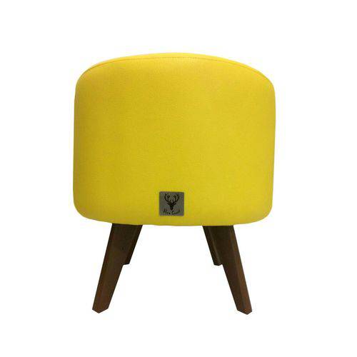 Assistência Técnica, SAC e Garantia do produto Puff Pé Palito Redondo Alce Couch Corino Courvin Amarelo