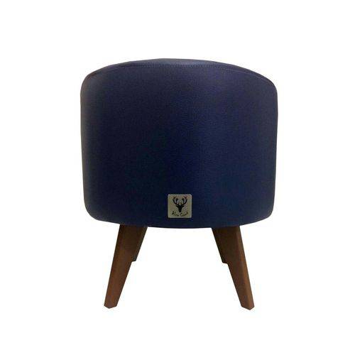 Assistência Técnica, SAC e Garantia do produto Puff Pé Palito Redondo Alce Couch Corino Courvin Azul 40cm