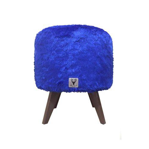 Assistência Técnica, SAC e Garantia do produto Puff Pé Palito Redondo Alce Couch Pelinho Pelucia Azul 40cm