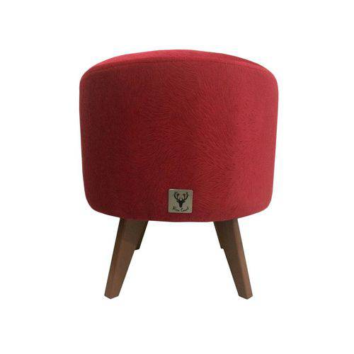 Assistência Técnica, SAC e Garantia do produto Puff Pé Palito Redondo Alce Couch Suede Animale Vermelho