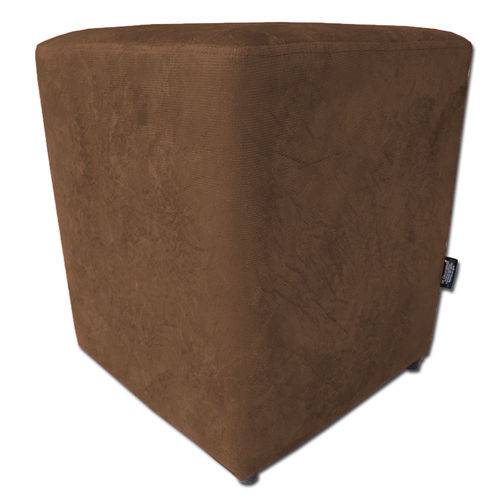 Assistência Técnica, SAC e Garantia do produto Puff Quadrado Marrom no Suede Amassado 43x35x35 - só Decorativas