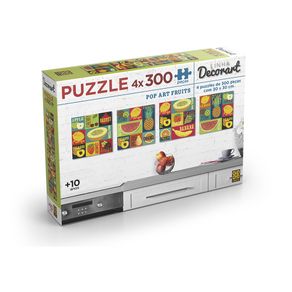 Assistência Técnica, SAC e Garantia do produto Puzzle 4 X 300 Peças Decorart Pop Art Fruits