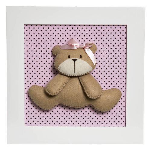 Assistência Técnica, SAC e Garantia do produto Quadro Decorativo Ursa Quarto Bebê Infantil Menina