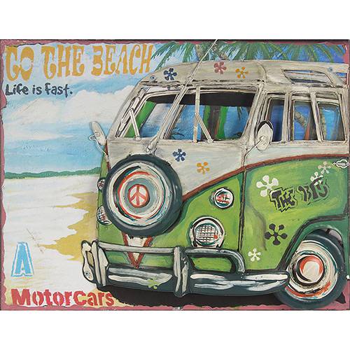 Assistência Técnica, SAC e Garantia do produto Quadro Ferro Kombi Beach 45x35x9cm - Oldway