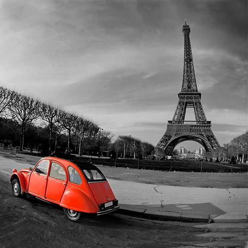 Assistência Técnica, SAC e Garantia do produto Quadro Paris Carro Vermelho Impressão Digital (30x30x2,7cm) Uniart