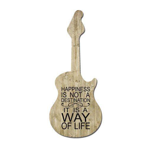 Assistência Técnica, SAC e Garantia do produto Quadro Placa Decorativa Formato - Guitarra Way Of Live