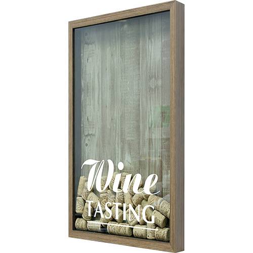 Assistência Técnica, SAC e Garantia do produto Quadro Porta Rolhas de Vinho Wine Tasting 17x27x4cm Natural - Kapos