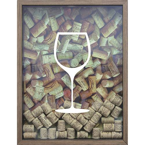 Assistência Técnica, SAC e Garantia do produto Quadro Porta Rolhas de Vinho 32x42x4cm Natural - Kapos