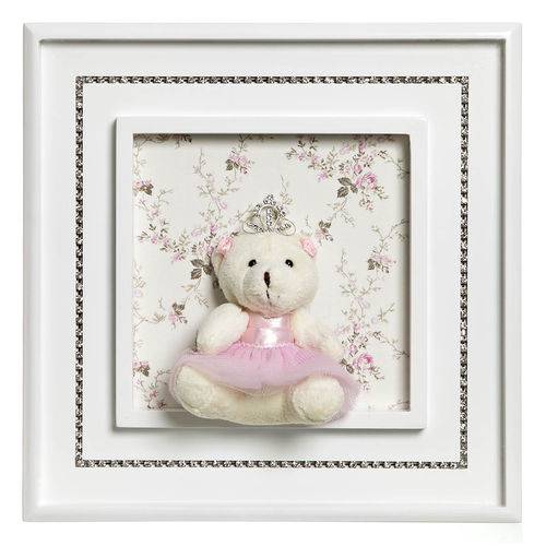 Assistência Técnica, SAC e Garantia do produto Quadro Princesa Strass Ursa Grande Rosa Quarto Bebê Infantil Menina