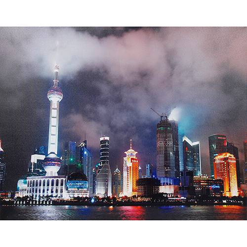 Assistência Técnica, SAC e Garantia do produto Quadro Tela Impressa com Leds Shanghai City 80x100x4cm - Fullway