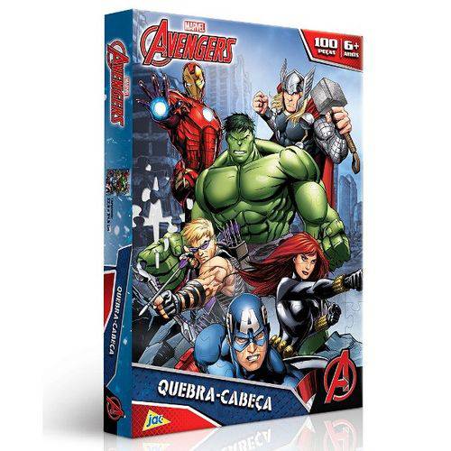 Assistência Técnica, SAC e Garantia do produto Quebra-cabeça Avengers Marvel 100 Peças - Jak
