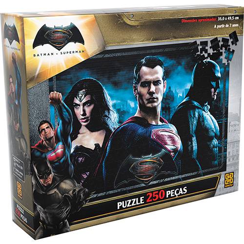 Assistência Técnica, SAC e Garantia do produto Quebra-Cabeça Batman Vs Superman 250 Peças - Grow