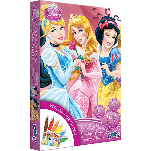 Assistência Técnica, SAC e Garantia do produto Quebra-Cabeça Princesas Disney 100 Peças - Core