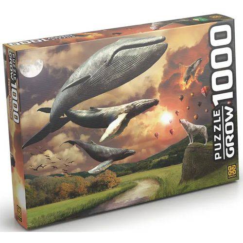 Assistência Técnica, SAC e Garantia do produto Quebra Cabeça Puzzle 1000 Peças Flying Whales - Grow