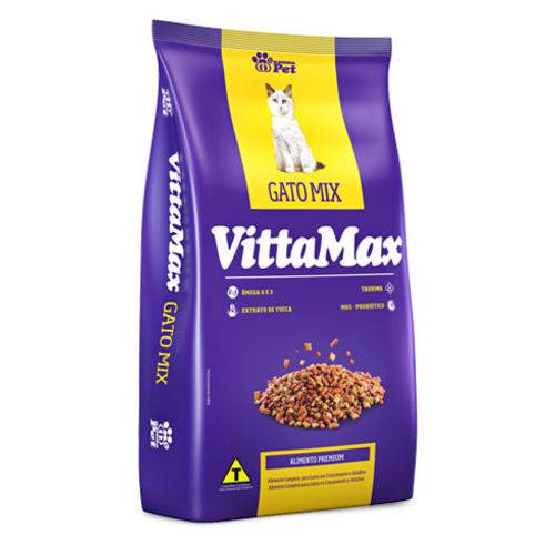 Assistência Técnica, SAC e Garantia do produto Ração Vittamax Gato Mix Premium 10,1kg Adulto – Carne e Peixe