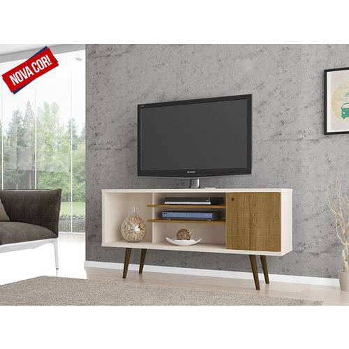 Assistência Técnica, SAC e Garantia do produto Rack Safira TV Até 55'' Off White Cinamomo - Móveis Bechara