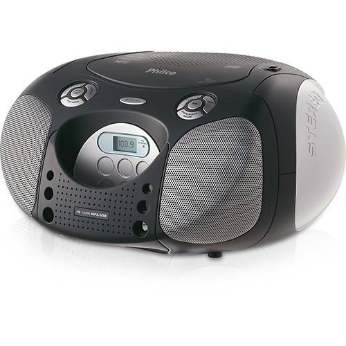 Assistência Técnica, SAC e Garantia do produto Rádio FM Estéreo C/ CD Boom Box - Philco Cinza C/ Prata