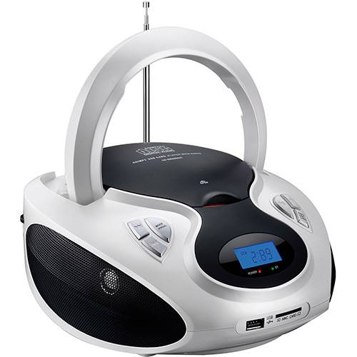 Assistência Técnica, SAC e Garantia do produto Rádio Portátil Multilaser SP181 Branco e Preto 20W RMS CD USB SD FM AUX