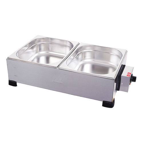 Assistência Técnica, SAC e Garantia do produto Rechaud Banho Maria Elétrico 2 Cubas 5 Litros 1500w Inox - Marchesoni