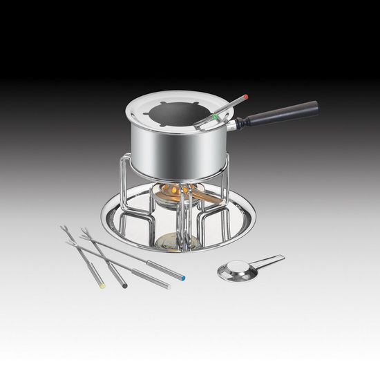 Assistência Técnica, SAC e Garantia do produto Rechaud para Fondue de Aço Inox com 6 Garfos e Bandeja 28cm