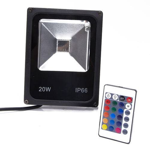 Assistência Técnica, SAC e Garantia do produto Refletor Led 20W Colorido RGB Prova D'água