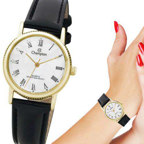 Assistência Técnica, SAC e Garantia do produto Relógio Champion Feminino Pequeno Dourado Pulseira de Couro