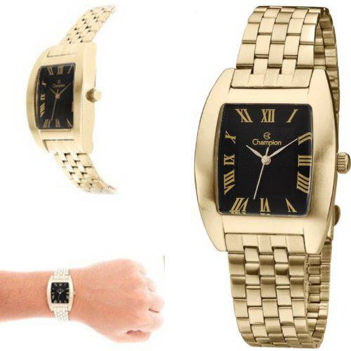 Assistência Técnica, SAC e Garantia do produto Relógio Champion Masculino Dourado Quadrado CH22117U