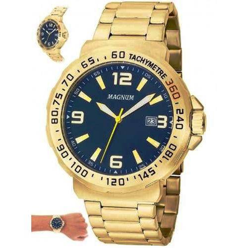 Assistência Técnica, SAC e Garantia do produto Relógio Masculino Magnum Tachmetro Pulseira Ouro Ma35020a