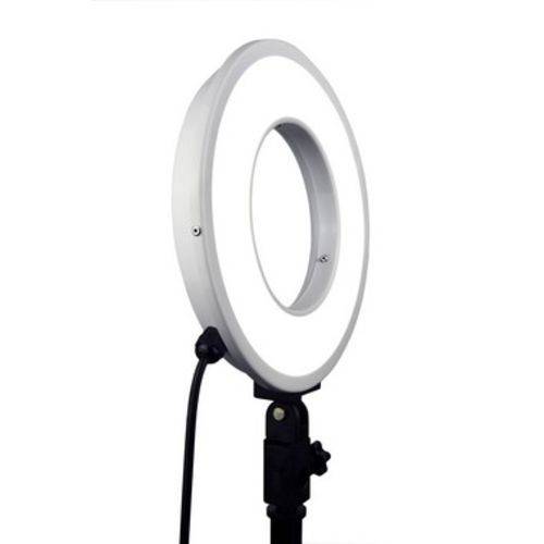 Assistência Técnica, SAC e Garantia do produto Ring Light BRANCO - Iluminador LED 25w - Luz da Lua - 28cm Diâmetro com Tripé BRANCO - Foto e Make