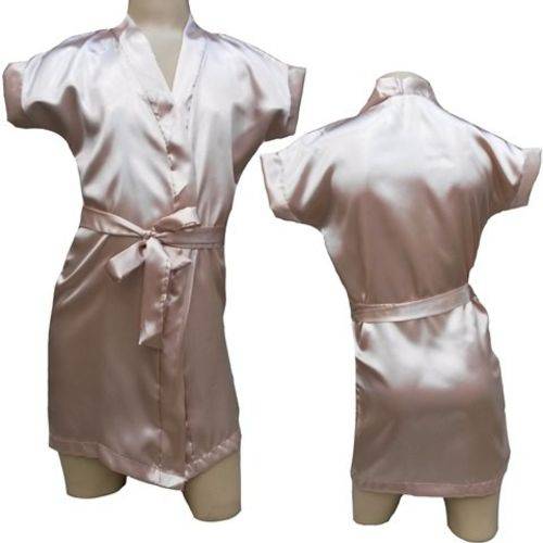 Assistência Técnica, SAC e Garantia do produto Robe Infantil Cetim Feminino Nude P