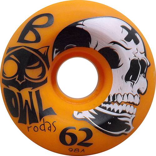 Assistência Técnica, SAC e Garantia do produto Roda para Skate B.Owl 62mm 98a Owl Sports - Laranja