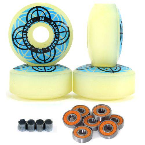 Assistência Técnica, SAC e Garantia do produto Roda Planet Skate 55mm + Rolamentos Abec 11 + Espaçadores