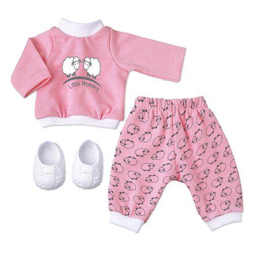 Assistência Técnica, SAC e Garantia do produto Roupa para Boneca - Kit Pijama Carneirinho – Little Mommy – Laço de Fita