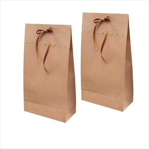 Assistência Técnica, SAC e Garantia do produto Saco Kraft para Presentes Tamanho M 18x32x8 Cm - com Aba para Fechamento - 10 Unidades