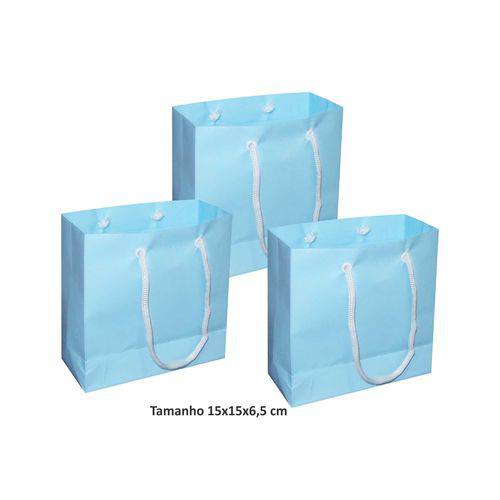 Assistência Técnica, SAC e Garantia do produto Sacola de Papel P (15x15x6,5 Cm) Azul Claro - 10 Unidades