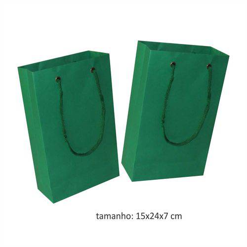 Assistência Técnica, SAC e Garantia do produto Sacola de Papel Pequena Verde Escuro 15x24x7 Cm